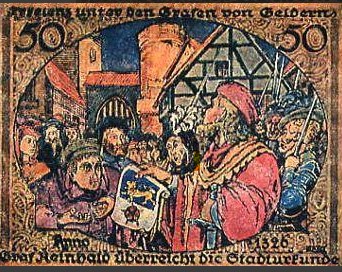 © Archiv Heimatverein | Otto Bußmann | So könnte es gewesen sein, Erkelenzer Notgeld von