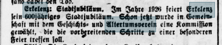1924-02-19-Deutsche Reichszeitung Planung 600 Jahr Feier Ausschn