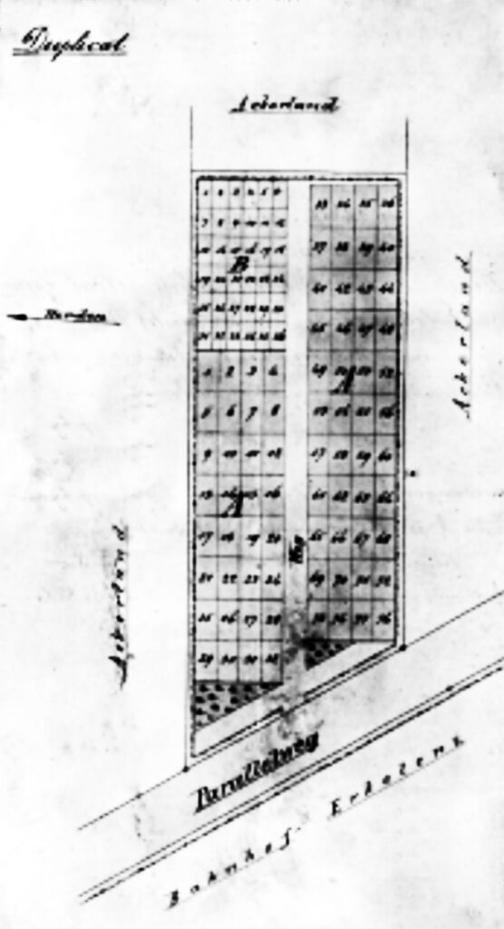 © Heimatverein der Erkelenzer Lande e. V. | Anlageplan jüdischer Friedhof von 1892