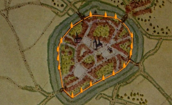 © Archiv Heimatverein | Willi Wortmann | Die Türme der Stadtmauer, 1550