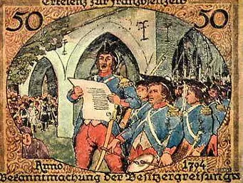 © Stadtarchiv Erkelenz | Die Franzosenzeit beginnt, Notgeld Stadt Erkelenz, 1922